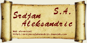 Srđan Aleksandrić vizit kartica